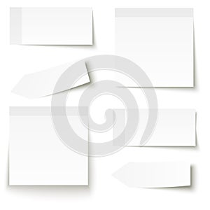 Collection of adhesive notes white