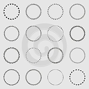 Collection of african decorative ornamental round border frames