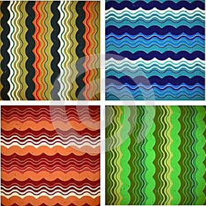 Collection of aged wavy patterns