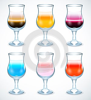 Collection of alcohol coctails icon