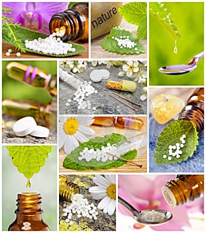 Collection of alternative medicine and homeopathy