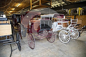 Collection of Antique Horse Drawn Carriages