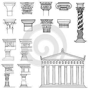 Collection of architectural elements