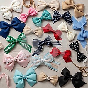 A collection of assorted hair bows