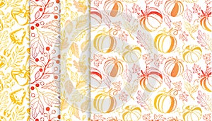 Collection of autumn patterns