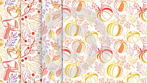 Collection of autumn patterns