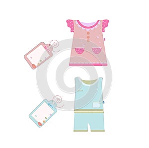 Collection of baby and children clothes