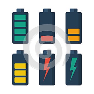 Collection battery vector photo