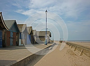 A collection of Beach Huts, Sutton on Sea.