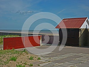 A collection of Beach Huts, Sutton on Sea.