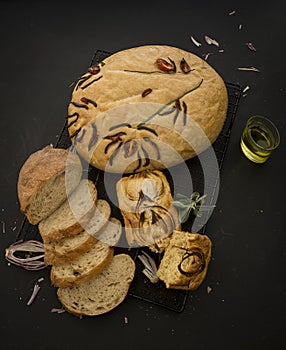 Collection of beautiful home-made breads