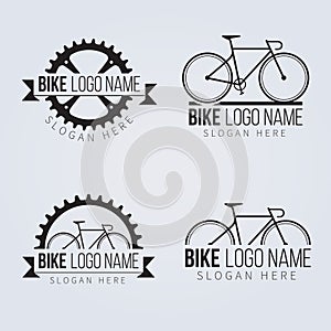 Collection of bicycle logos Vector
