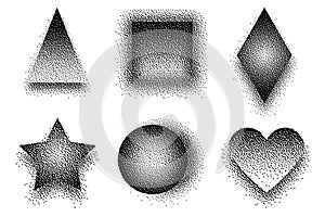 Collection of bitmap geometric shapes