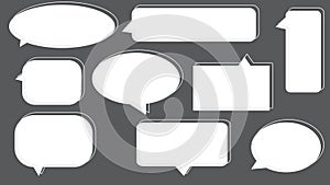 collection of a blank speech bubble, conversation box, chatbox, and dialog box illustration on white background perfect for your