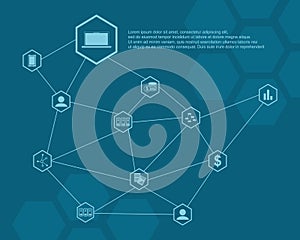 Collection block chain style background