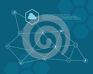 Collection block chain style background