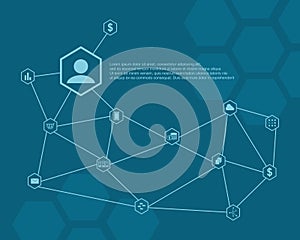 Collection block chain style background