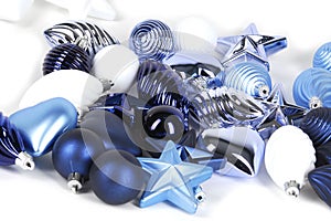 Collection of blue decorations