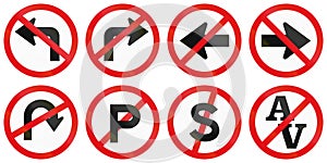 Collection of Botswana Road Signs