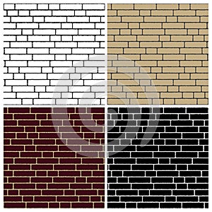 Collection of brick wall backgrounds - endless