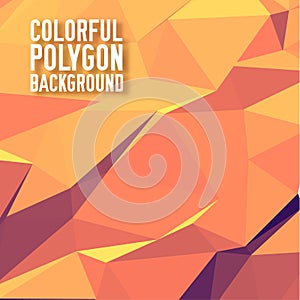 Collection bright colors set polygonal backgrounds