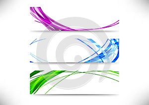 Collection of bright modern backgrounds