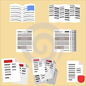 Collection of business documents, flyer, folder and contracts photo