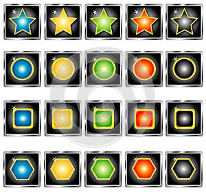 Collection of buttons, Vector