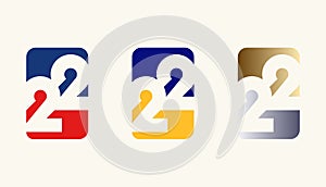 Collection of Card Design Number Anniversary 22th, 22th Happy Anniversary