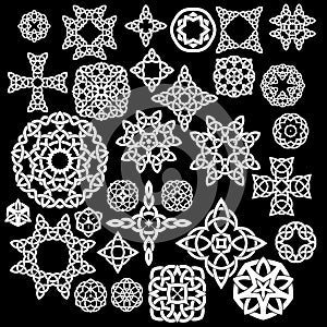 Collection of Celtic, 30 patterns, a set of vectors.