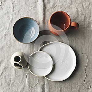 Surfaces and muted colors, creating an elegant contrast against