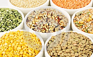 Collection of cereals and beans