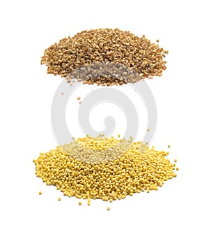 Collection of Cereals isolated on white