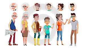 Collection Of Characters Person People Set Vector