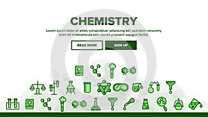 Collection Chemistry Elements Icons Set Vector