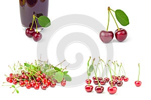 Collection of Cherry isolated on white