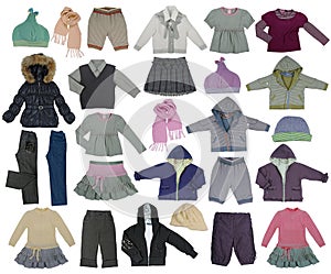 Collection of children clothes photo