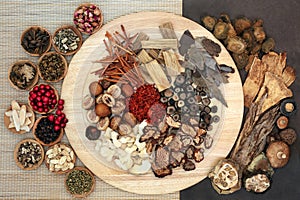 Collection of Chinese Herbs used in Herbal Medicine