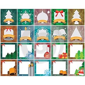 collection of christmas frames. Vector illustration decorative design