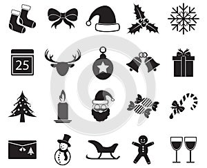 collection of christmas icons. Vector illustration decorative design