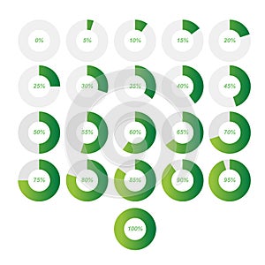 Collection of circle loading pie chart