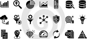 Modern Business and Data Icons Set