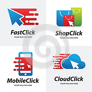 Collection of Click Logo Template Design Template