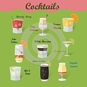 Collection of cocktails