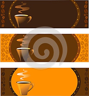 Collection of coffee banners set