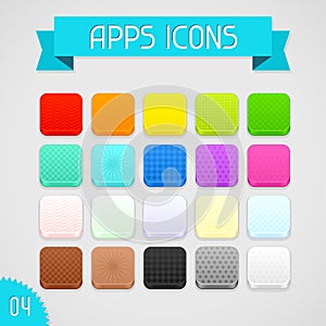 Collection of color apps icons. Set 4