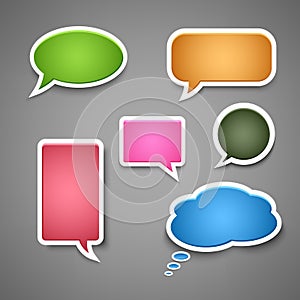Collection colored dialog bubbles template