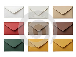 Collection of colored envelopes