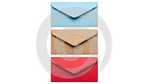 Collection of colored envelopes