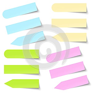 Collection of colored note / memo blank photo